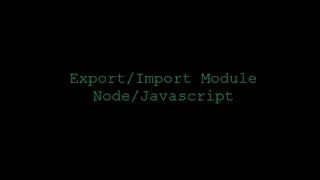 Module NodeJS JavaScript