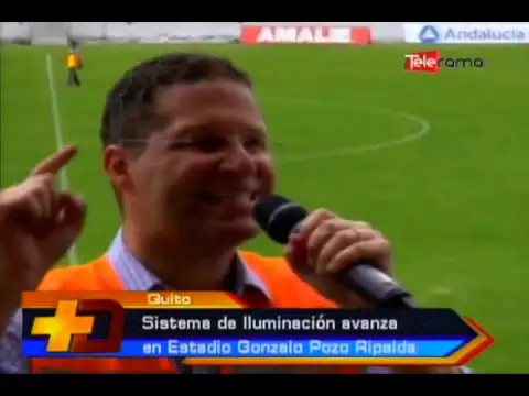 Sistema de iluminación avanza en estadio Gonzalo Pozo Ripalda