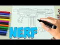 SIMPLE NERF COLORINNG - How to color GUN NERF COLORING PAGES