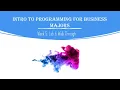 Intro to Programming for Business Majors Week 5 Lab 6 Walkthrough