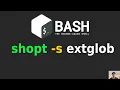 Using Extended Globbing for Patterns in Bash