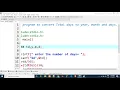 C program to convert Total days to year month and days