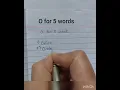 O for 5 words
