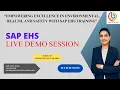 Free Demo For SAP EHS SAP EHS Online Course SAP EHS Overview