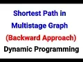 Shortest Path in multistage graph using Backward approach - Dynamic programming