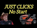Lawnmower No Start Just Clicks Easy DIY Fix Works On Most Mowers Battery Solenoid or Starter