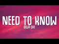 Download Lagu Doja Cat - Need To Know (Lyrics)