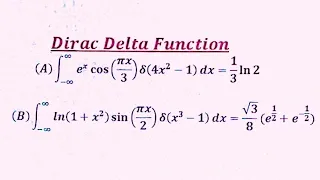 Two Most important problems related to dirac delta function