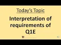 Interpretation of Q1E Decision Tree