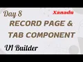 Record Page Enable Tab Component UI Builder Day 8 Xanadu