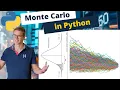 Monte Carlo Simulation with value at risk VaR and conditional value at risk CVaR in Python