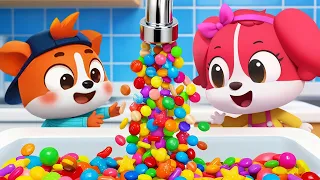 kids play with magic faucet funny kids adventures cartoon sheriff labrador