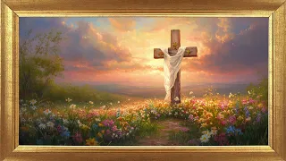 Christian Easter Cross Screensaver in 4K Peaceful Prayer Worship Background