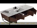Fine Fixtures - 60 Inch Bathroom Vanity and Sink Knob Free Design