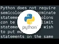 Why is semicolon allowed in this Python snippet