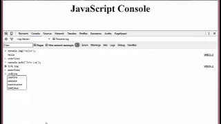 JavaScript Console Log Info Warn Error