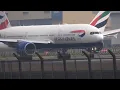 British airways 772 extreme roaring take off out of London Heathrow January 2022 4K
