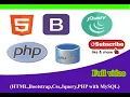 Register form using HTML Bootstrap Css Jquery PHP MySQL