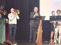 Optreden Bokkebloazers op de receptie tgv de installatie van pastoor Jos Hermans in St. Anthonis