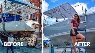 Boat Yard SHOCKING 40yr old Boat TRANSFORMATION Sailing GBU