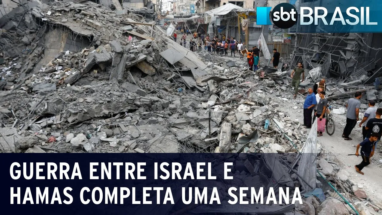 Guerra entre Israel e Hamas completa uma semana | SBT Brasil (14/10/23)