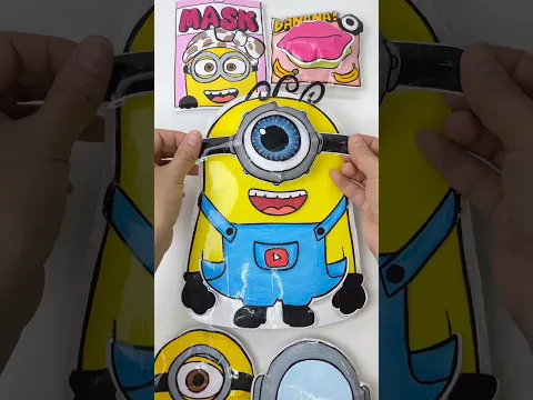 DIY Paper Minion Skincare + Outfit! π #shorts