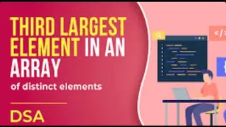 Third Largest Element in Array Java DSA Interview Question