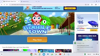 Playing MSN Games - Bubble Town