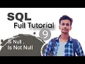 Is Null Is not Null Sql Full Tutorial In Hindi