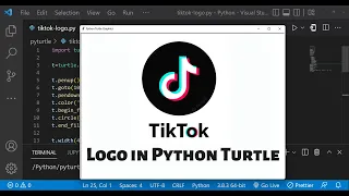 TikTok Logo Drawing Using Python Turtle Python For Beginners Instagram Reels Shorts Learnonpy