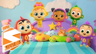 Cinco Macaquinhos Pulando + Canção Video Pré-escolar Para Crianças - Super Supremes