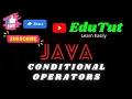 Conditional Operators Java For Beginners EduTut Learn Easily in Tamil