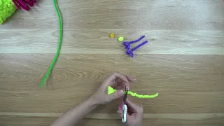 This is how I created the two purple daisies and the two ears of rice.