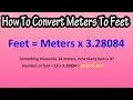 How To Convert Meters To Feet Formula Explained - Formula For Meters To Feet