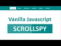 ScrollSpy Using HTML CSS Vanilla Javascript