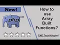 How to use Array Built Functions sort - rsort in PHP