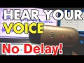 Listen to your microphone voice without delay mic monitor passthrough