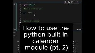 Print a Full Year Calendar in Python using the calendar module