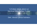 Tutorial Visual Basic Untuk Pemula - Membuat Menu Toolbar Pada Visual Basic 6 0