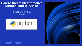 How to Create Interactive 3D Scatter Plots using Python in 2 minutes
