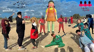 لما اهلك يدخلوا مسابقة لعبة الحبار SQUID GAME روان ستارز 