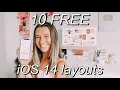 10 FREE iOS 14 customization layout ideas boho neutral y2k and solid color aesthetics