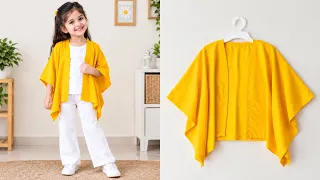 4 Year Old Girl Shrug Cutting & Stitching | Full Measurement | Easy Shrug Making