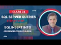 SQL Server Class 4 - SQL insert into Add New Record in Database Urdu Hindi