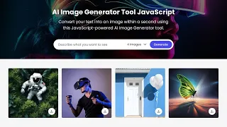 Build An AI Image Generation Website in HTML CSS and JavaScript Like Midjourney and DALL-E