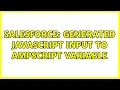 Salesforce Generated Javascript input to Ampscript variable