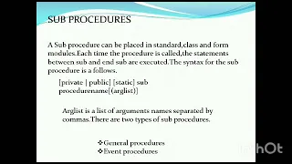 Procedures and Control Structures Educatcomp Tamil