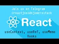 React Project Based Free Live Training useContext useRef useMemo Hooks