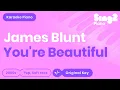 Download Lagu James Blunt - You're Beautiful (Karaoke Piano)