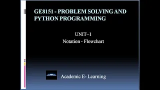 Lec-03 Notation - Flowchart Unit